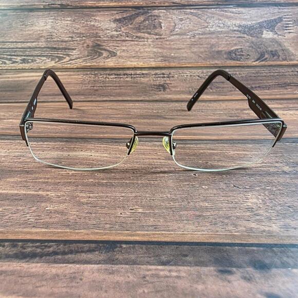 Guess Women's eyeglasses Brown 54mm Semi Rimless Metal Frame - Picture 1 of 9